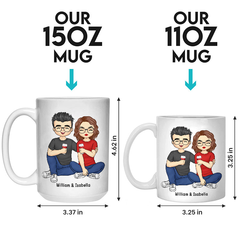 Je t'aime beaucoup plus que je ne l'avais prévu à l'origine - Tasse personnalisée pour couple - Cadeau pour mari et femme, anniversaire