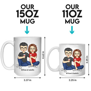 Je t'aime beaucoup plus que je ne l'avais prévu à l'origine - Tasse personnalisée pour couple - Cadeau pour mari et femme, anniversaire