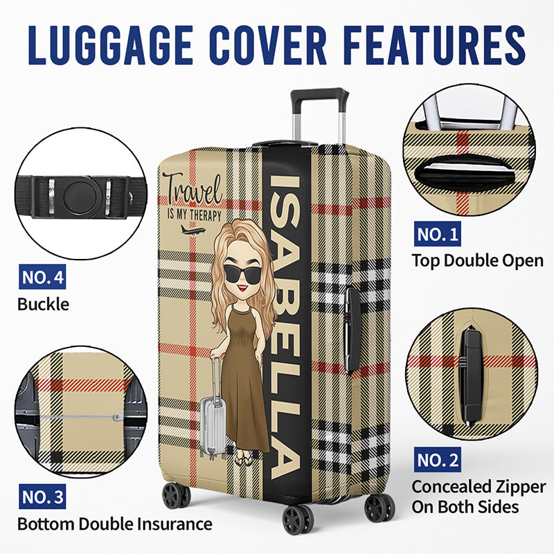 Wherever You Go Becomes A Part Of You Somehow - Travel Personalized Custom Luggage Cover - Holiday Vacation Gift, Gift For Adventure Travel Lovers