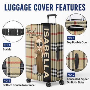 Wherever You Go Becomes A Part Of You Somehow - Travel Personalized Custom Luggage Cover - Holiday Vacation Gift, Gift For Adventure Travel Lovers