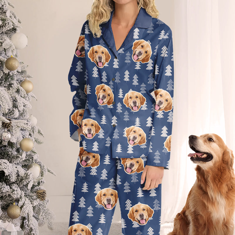 Pyjama personnalisé avec photo pour chien et chat - Cadeau de Noël pour les propriétaires et les amoureux des animaux