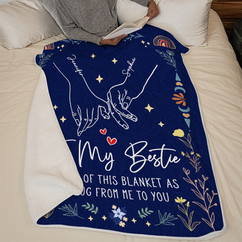 Pas sœur de sang, mais sœur de cœur - Couverture personnalisée Bestie - Cadeau pour meilleures amies, meilleures amies, sœurs