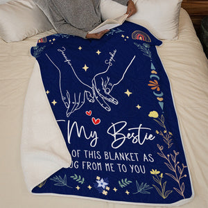 Pas sœur de sang, mais sœur de cœur - Couverture personnalisée Bestie - Cadeau pour meilleures amies, meilleures amies, sœurs