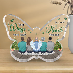 Toujours dans mon esprit, pour toujours dans mon cœur - Plaque commémorative personnalisée en acrylique en forme de papillon - Cadeau de condoléances pour les membres de la famille