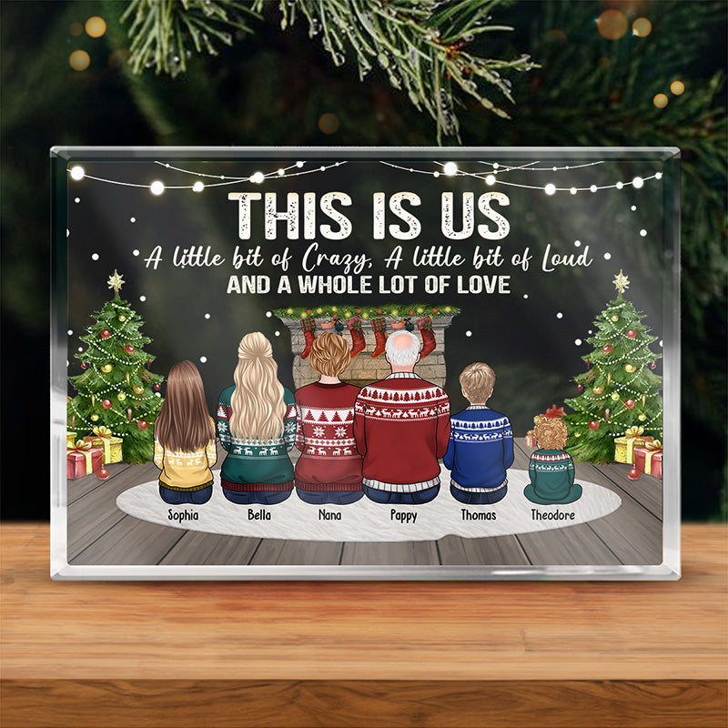 Le plus beau cadeau que nos parents nous ont offert - Plaque rectangulaire en acrylique personnalisée pour la famille - Cadeau de Noël pour les membres de la famille