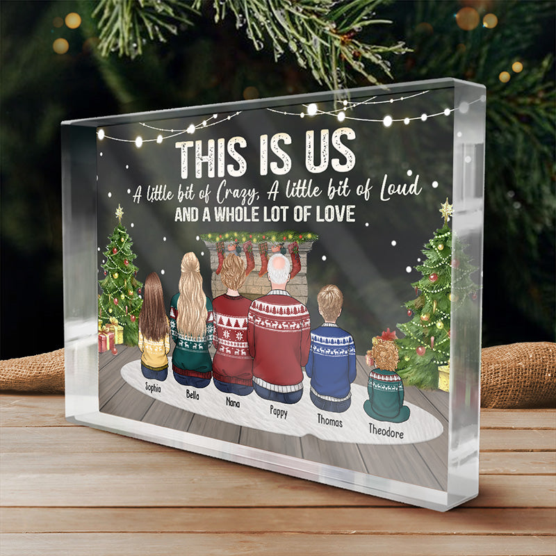 Le plus beau cadeau que nos parents nous ont offert - Plaque rectangulaire en acrylique personnalisée pour la famille - Cadeau de Noël pour les membres de la famille