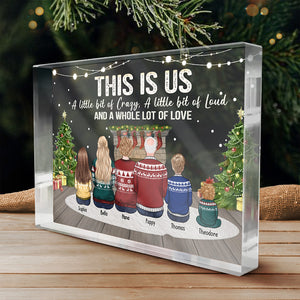 Le plus beau cadeau que nos parents nous ont offert - Plaque rectangulaire en acrylique personnalisée pour la famille - Cadeau de Noël pour les membres de la famille