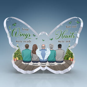 Toujours dans mon esprit, pour toujours dans mon cœur - Plaque commémorative personnalisée en acrylique en forme de papillon - Cadeau de condoléances pour les membres de la famille