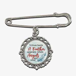 Photo personnalisée Marchez avec moi aujourd'hui et toujours - Épingle à revers ronde personnalisée, broche - Cadeau de condoléances pour les membres de la famille