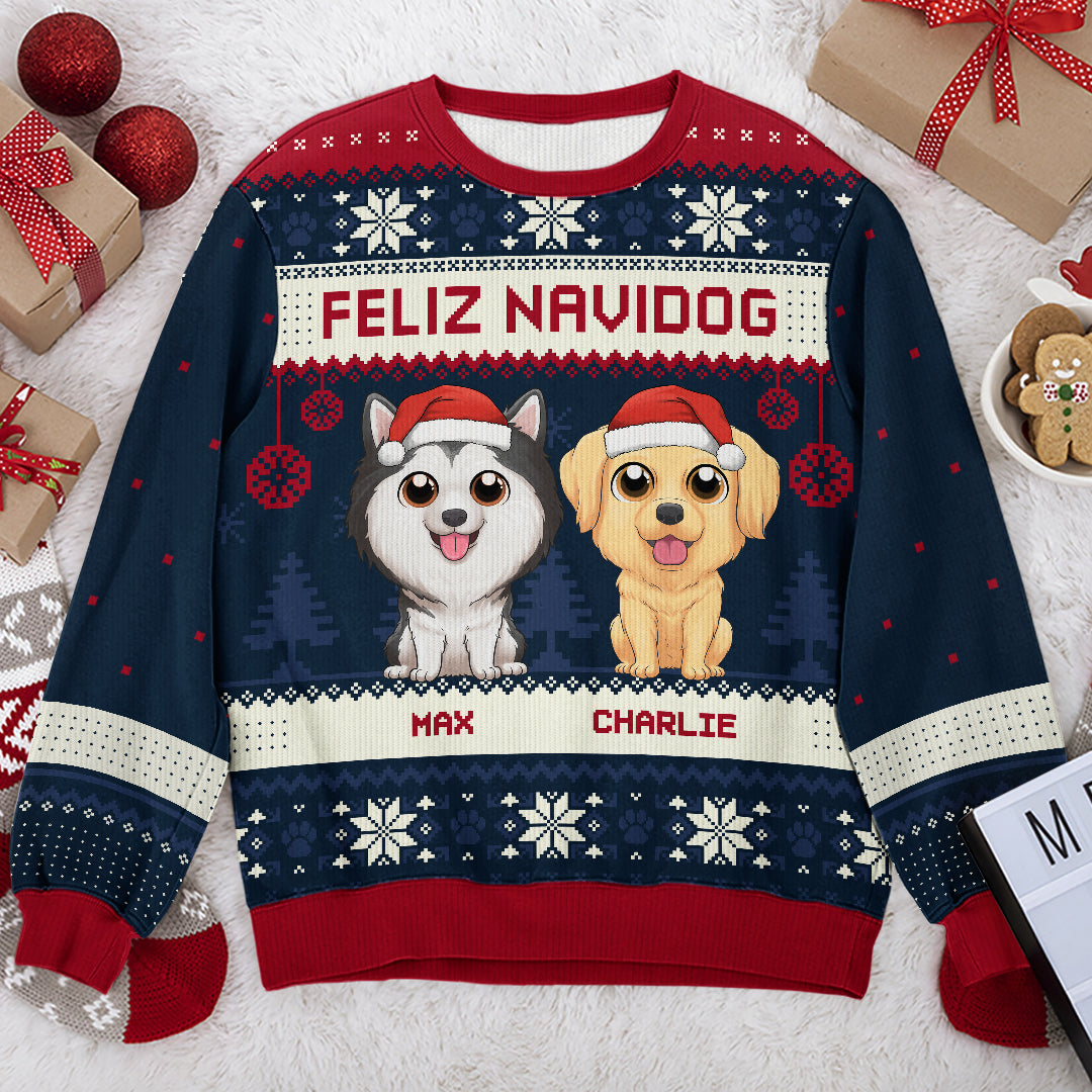 All I Want For Christmas - Dog Personalized Custom Ugly Sweatshirt - Unisex Wool Jumper - Christmas Gift For Pet Owners, Pet Lovers