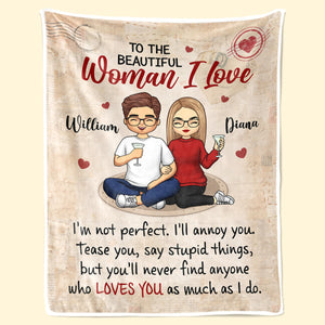 Mais tu ne trouveras jamais quelqu'un qui t'aime autant que moi - Couverture personnalisée pour couple - Cadeau pour mari et femme, anniversaire