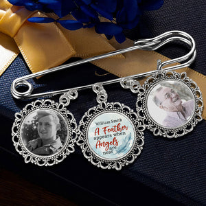 Photo personnalisée Marchez avec moi aujourd'hui et toujours - Épingle à revers ronde personnalisée, broche - Cadeau de condoléances pour les membres de la famille