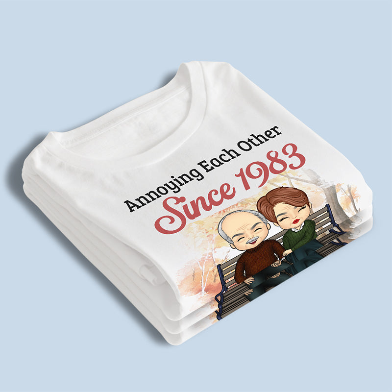 We Annoying Each Other And Still Going Strong - Couple Personalized Custom Unisex T-shirt, Hoodie, Sweatshirt - Gift For Husband Wife, Anniversary