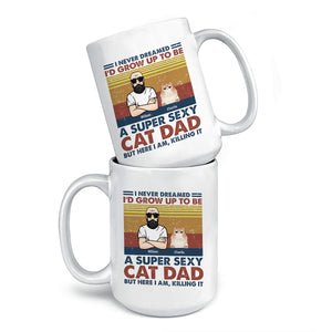 Un papa chat super sexy - Mug personnalisé chat - Cadeau pour propriétaires et amoureux des animaux