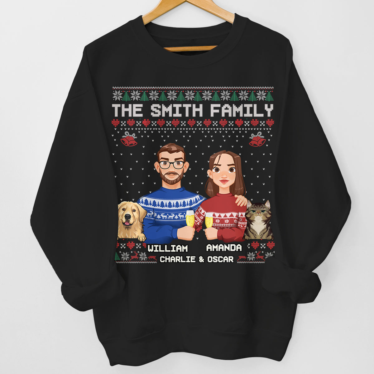 C'est la plus belle période de l'année - T-shirt, sweat à capuche et sweat-shirt unisexe personnalisé pour chien et chat - Cadeau de Noël pour propriétaires d'animaux et amoureux des animaux