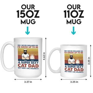Un papa chat super sexy - Mug personnalisé chat - Cadeau pour propriétaires et amoureux des animaux
