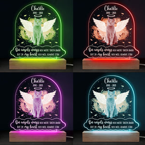 Photo personnalisée « Dans mon cœur, tu resteras toujours » – Lumière LED 3D personnalisée en forme de mémorial – Cadeau de condoléances pour les propriétaires d'animaux et les amoureux des animaux