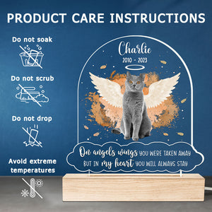 Photo personnalisée « Dans mon cœur, tu resteras toujours » – Lumière LED 3D personnalisée en forme de mémorial – Cadeau de condoléances pour les propriétaires d'animaux et les amoureux des animaux