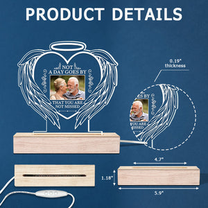 Photo personnalisée Bien que vous ne puissiez pas nous voir, nous sommes toujours avec vous - Lumière LED 3D personnalisée en forme de cœur - Cadeau de condoléances pour les membres de la famille