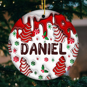 Noël est le jour qui rassemble tous les moments - Ornement personnalisé pour la famille - Forme ronde en céramique - Cadeau de Noël pour les membres de la famille