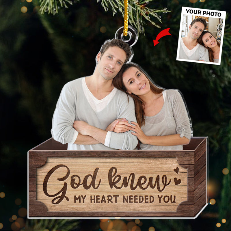 Couple Custom Photo The True Spirit Of Christmas - Couple Personalized Custom Ornament - Acrylic Custom Shaped - Christmas Gift For Husband Wife, Anniversary