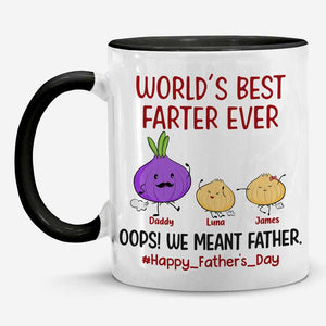 Meilleur péteur du monde - Tasse personnalisée avec accents pour la famille - Cadeau de fête des pères et d'anniversaire pour papa