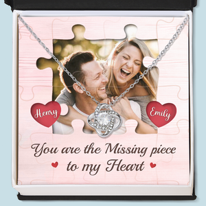 Collier personnalisé avec photo « Tu es ma pièce manquante » - Cadeau pour mari et femme, anniversaire