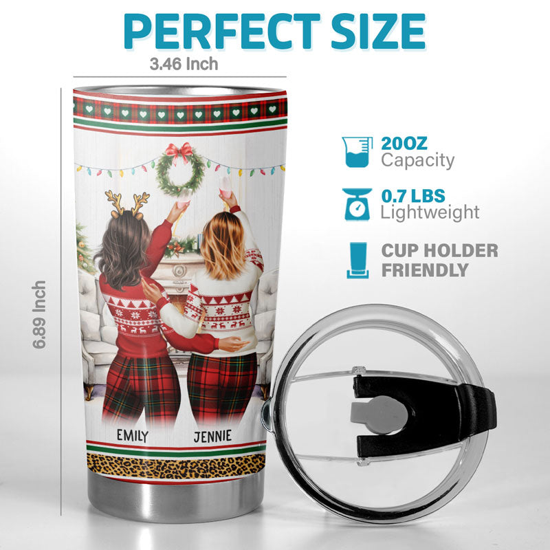 Rire de nos propres blagues - Gobelet personnalisé Bestie - Cadeau de Noël pour meilleures amies, meilleures amies, sœurs