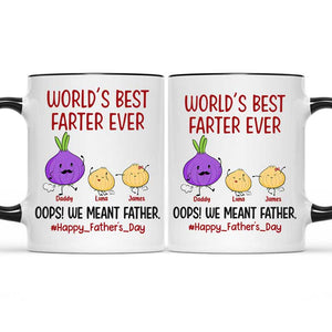 Meilleur péteur du monde - Tasse personnalisée avec accents pour la famille - Cadeau de fête des pères et d'anniversaire pour papa