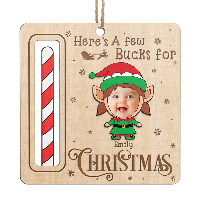 Cadeaux photo personnalisés pour le temps et l'amour - Ornement personnalisé pour la famille, porte-monnaie - Forme en bois personnalisée - Cadeau de Noël pour bébés, enfants et membres de la famille