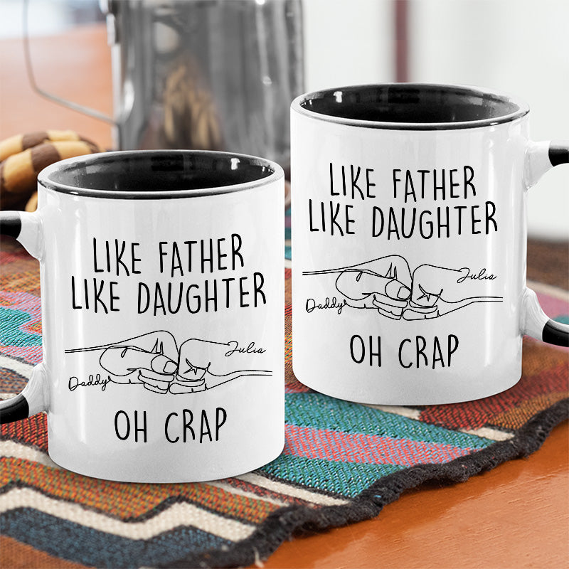 Telle mère, tel fils - Tasse personnalisée avec accents pour la famille - Cadeau pour la fête des pères, la fête des mères et un anniversaire pour papa ou maman