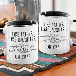 Telle mère, tel fils - Tasse personnalisée avec accents pour la famille - Cadeau pour la fête des pères, la fête des mères et un anniversaire pour papa ou maman