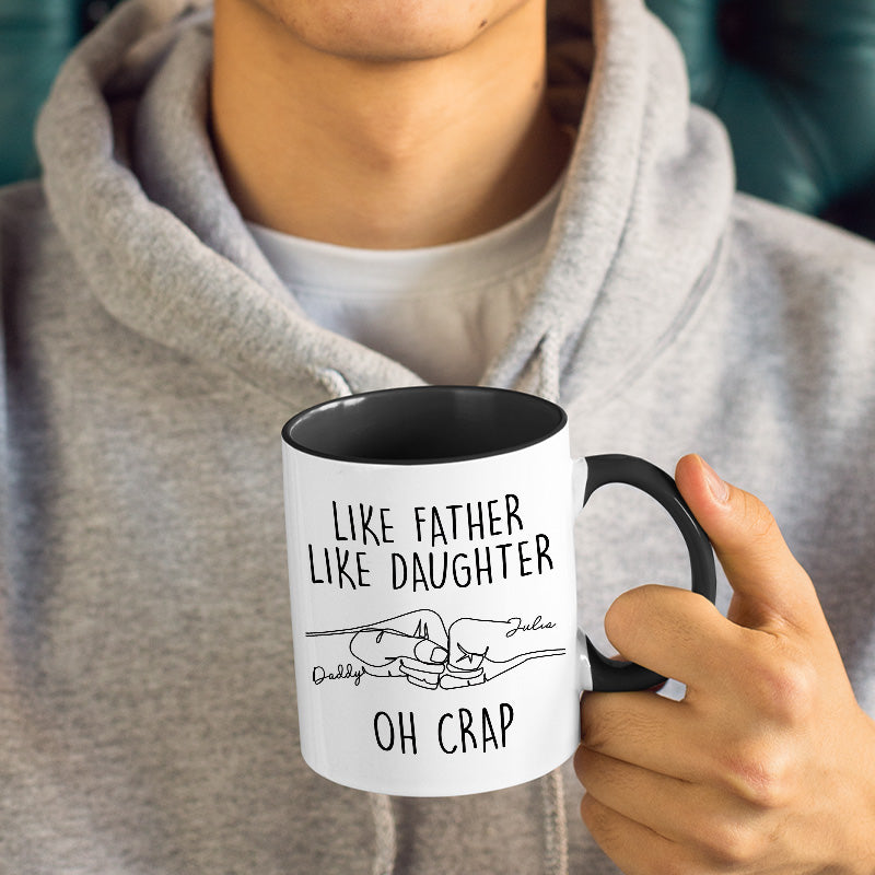 Telle mère, tel fils - Tasse personnalisée avec accents pour la famille - Cadeau pour la fête des pères, la fête des mères et un anniversaire pour papa ou maman