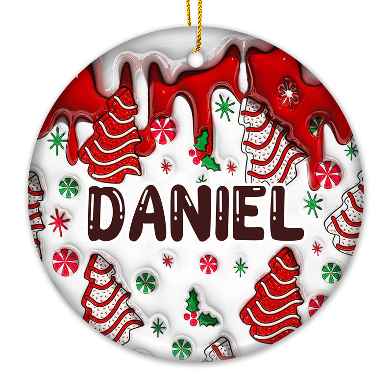 Noël est le jour qui rassemble tous les moments - Ornement personnalisé pour la famille - Forme ronde en céramique - Cadeau de Noël pour les membres de la famille
