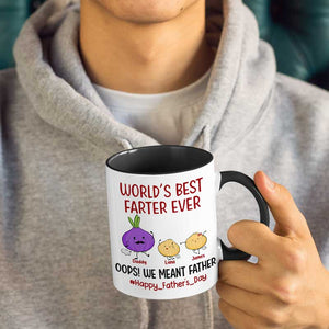Meilleur péteur du monde - Tasse personnalisée avec accents pour la famille - Cadeau de fête des pères et d'anniversaire pour papa