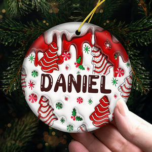 Noël est le jour qui rassemble tous les moments - Ornement personnalisé pour la famille - Forme ronde en céramique - Cadeau de Noël pour les membres de la famille