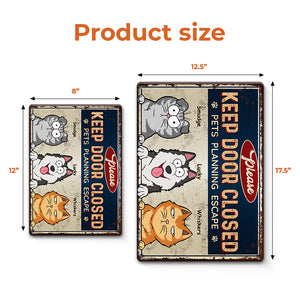 Animaux de compagnie en évasion - Plaque en métal personnalisée pour chien et chat - Cadeau pour propriétaires et amoureux des animaux