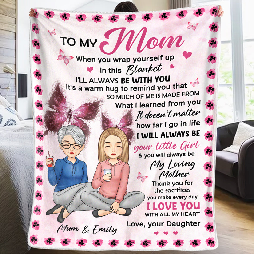Plein d'amour, meilleurs vœux et câlins - Couverture familiale personnalisée - Cadeau de Noël de maman