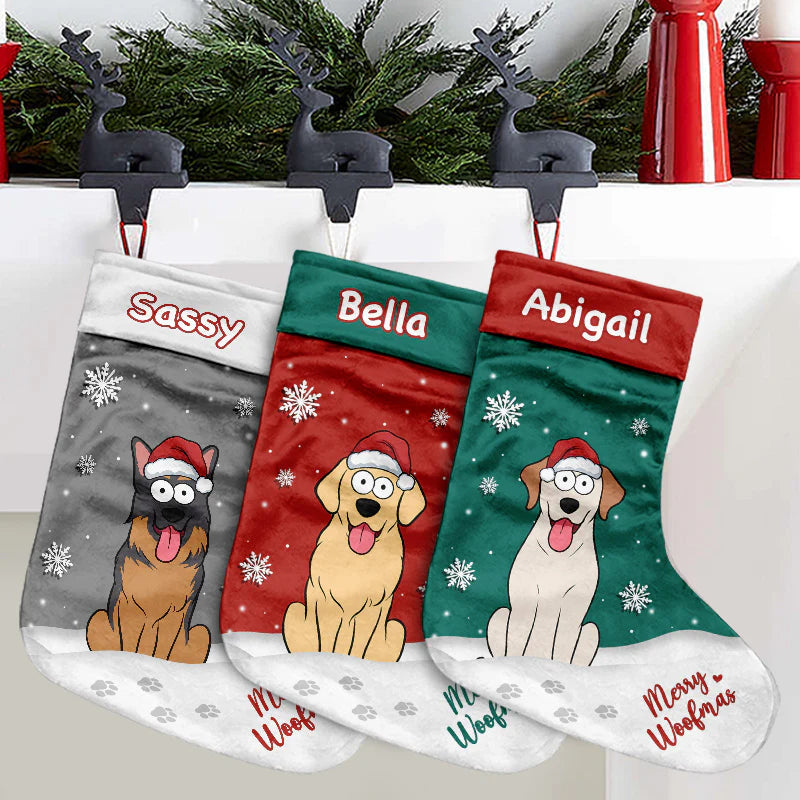 Miaou Noël - Chaussette de Noël personnalisée avec chat - Cadeau de Noël pour les propriétaires et les amoureux des animaux