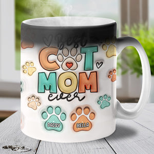 Tu es mon visage préféré à lécher - Tasse personnalisée à effet gonflable 3D pour chien et chat - Cadeau pour propriétaires d'animaux et amoureux des animaux