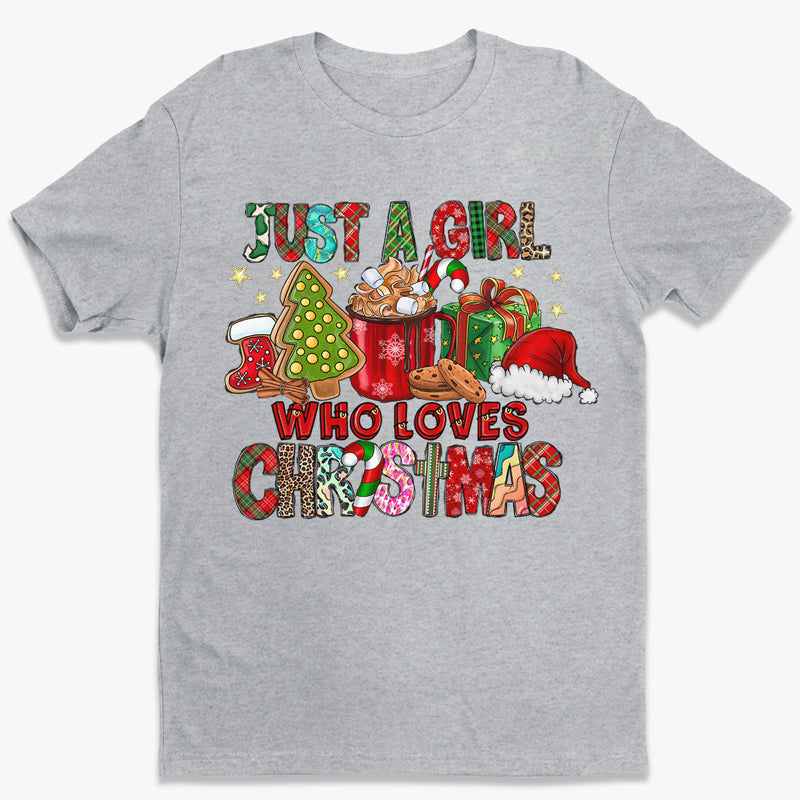 Juste une fille qui aime Noël - T-shirt, sweat à capuche et sweat-shirt unisexe - Cadeau de Noël pour vous-même