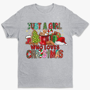 Juste une fille qui aime Noël - T-shirt, sweat à capuche et sweat-shirt unisexe - Cadeau de Noël pour vous-même