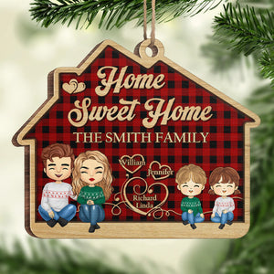Famille pour toujours - Ornement personnalisé pour la famille - Forme en bois personnalisée - Cadeau de Noël pour les membres de la famille