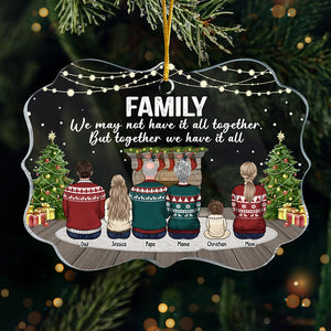 Ensemble, nous avons tout - Décoration personnalisée pour la famille - En acrylique en forme de Benelux - Cadeau de Noël pour les membres de la famille