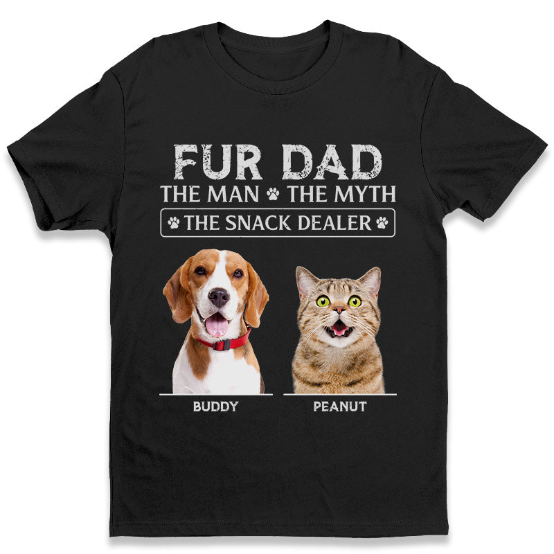 Photo personnalisée « Mon meilleur vendeur de snacks » - T-shirt, sweat à capuche et sweat-shirt unisexe personnalisé pour chien et chat - Cadeau de fête des pères et d'anniversaire pour propriétaires d'animaux et amoureux des animaux