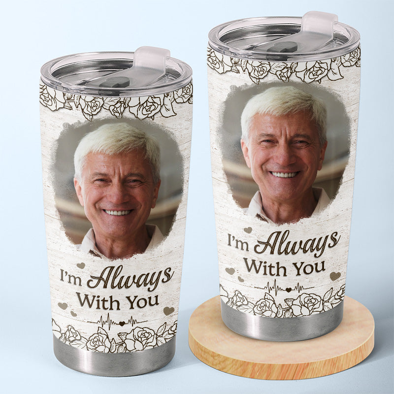 Photo personnalisée : restez dans nos cœurs pour toujours ! Gobelet personnalisé commémoratif ! Cadeau de condoléances pour les membres de la famille.
