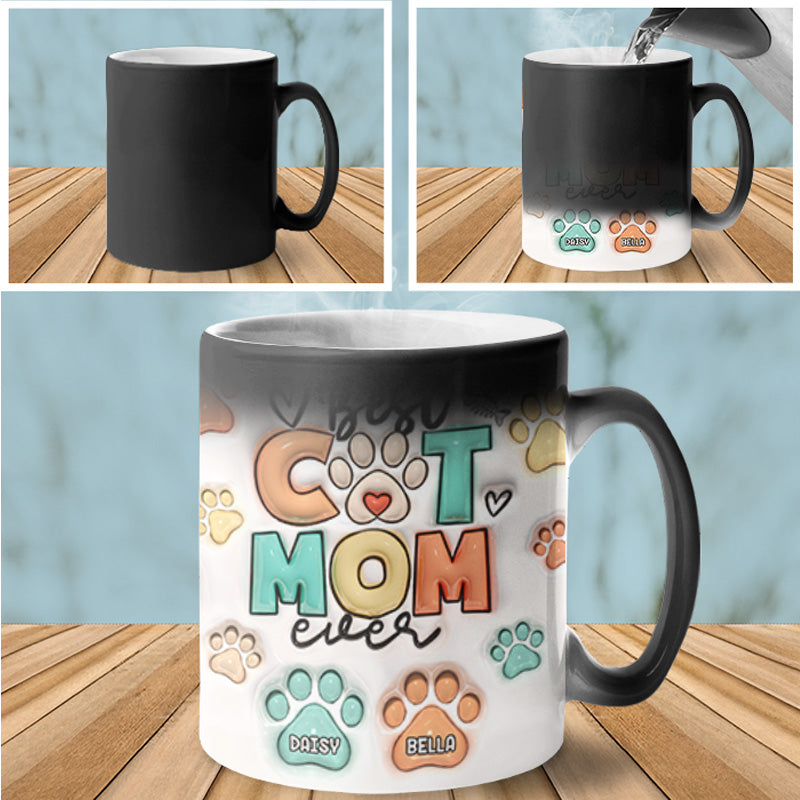 Tu es mon visage préféré à lécher - Tasse personnalisée à effet gonflable 3D pour chien et chat - Cadeau pour propriétaires d'animaux et amoureux des animaux