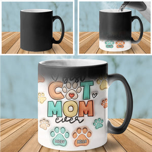 Tu es mon visage préféré à lécher - Tasse personnalisée à effet gonflable 3D pour chien et chat - Cadeau pour propriétaires d'animaux et amoureux des animaux