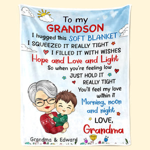 Ressens mon amour en toi - Couverture familiale personnalisée - Cadeau de Noël de grand-mère