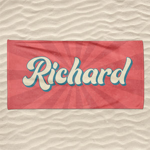 Profitez des vagues - Serviette de plage personnalisée pour toute la famille - Cadeau pour les vacances d'été, cadeau pour les membres de la famille